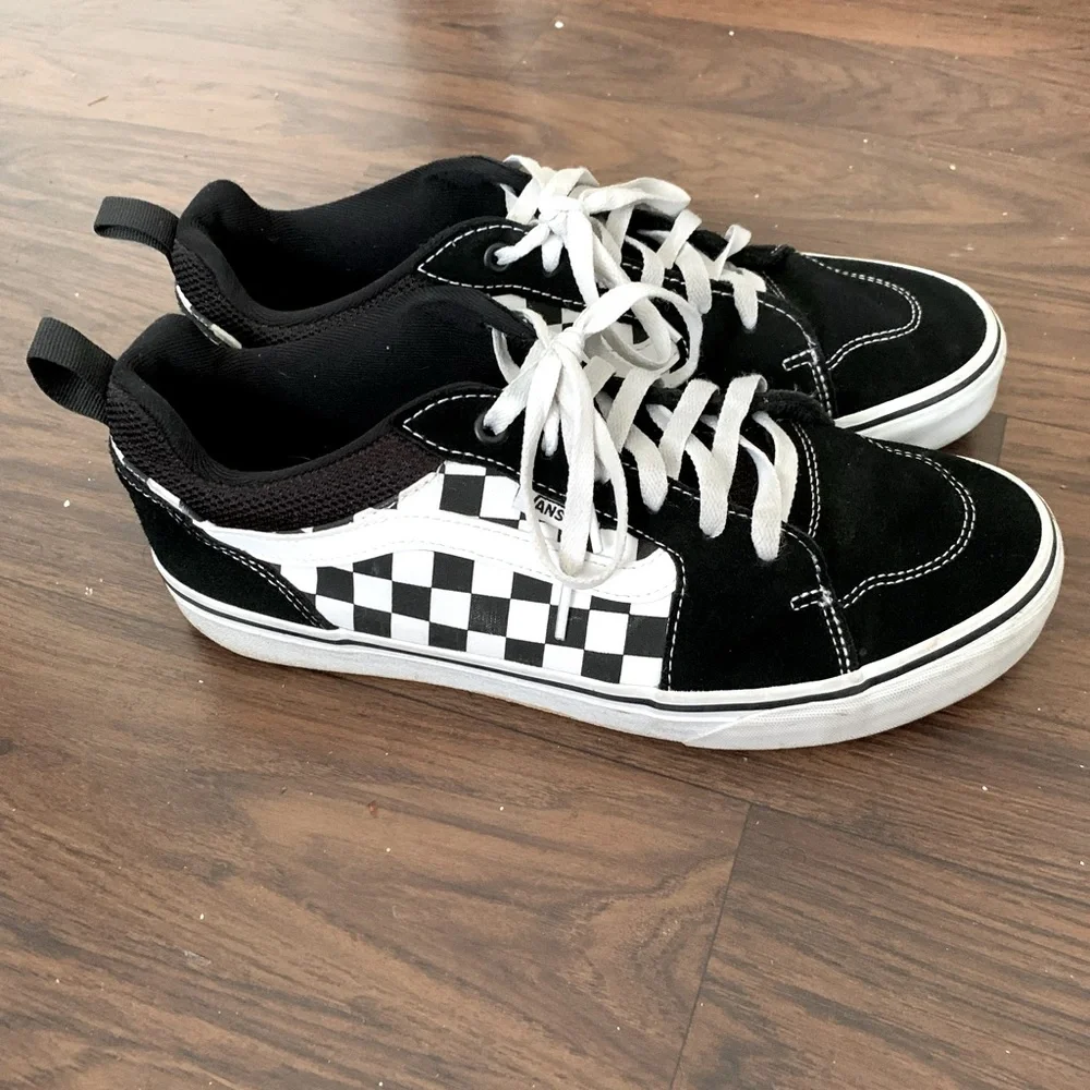 Black and white Checkered Filmore Vans - Picture 1 of 5